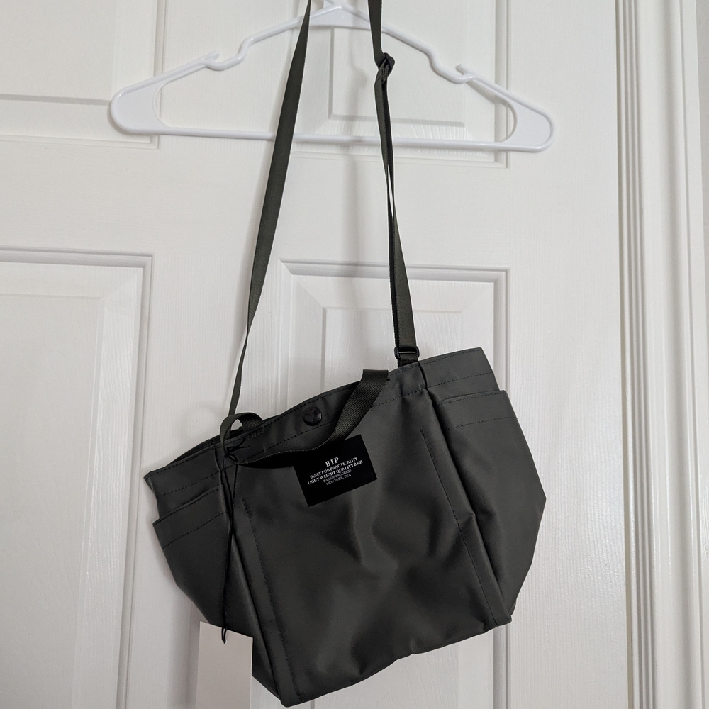Gray Tote Bag with Adjustable Strap